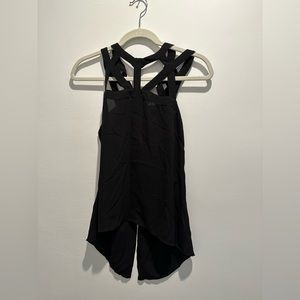 Bcbg cutout black tank shirt